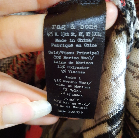 Rag & Bone JEAN Lola Striped Pullover Sweater Merino Wool - Picture 6 of 10